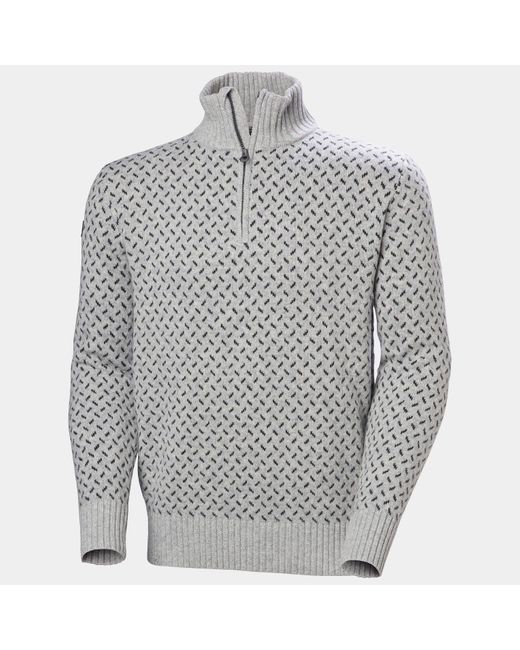 Arctic Ocean Icelander Wool Knit ½ Zip Felpa Grigio di Helly Hansen in Gray da Uomo