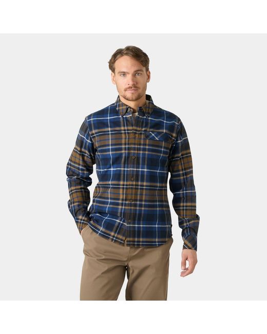 Helly Hansen Blue 'Classic Check Long Sleaves Flannel Shirt for men