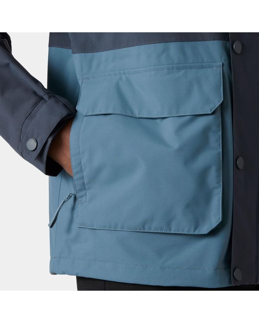 Helly Hansen Blue Escape Utility Rain Jacket for men