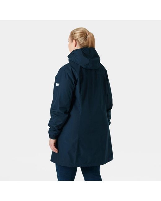 Helly Hansen Blue Aden Long Rain Coat