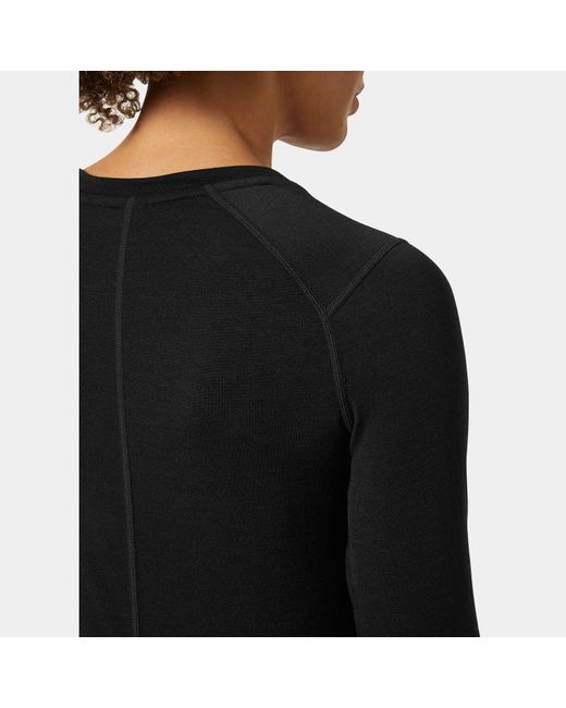 Helly Hansen Black Hh Durawool Crew Long Sleeve