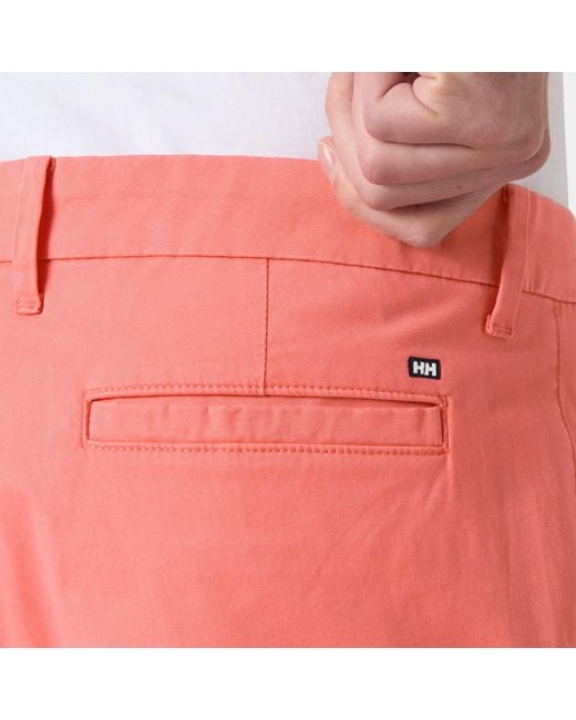 Helly Hansen Pink Bryggen Chino Shorts for men