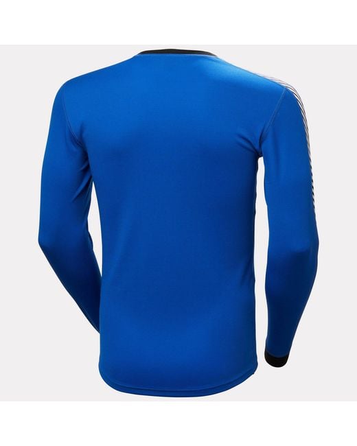 Helly Hansen Blue Hh Lifa Stripe Crew Ski Base Layer for men