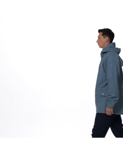 Helly Hansen Blue Moss Windproof Rain Coat for men