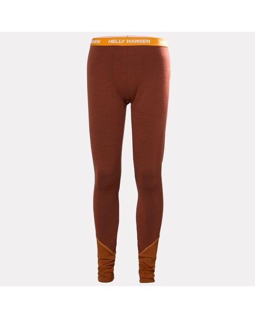 Helly Hansen Red Lifa Merino Midweight Winter Pants for men