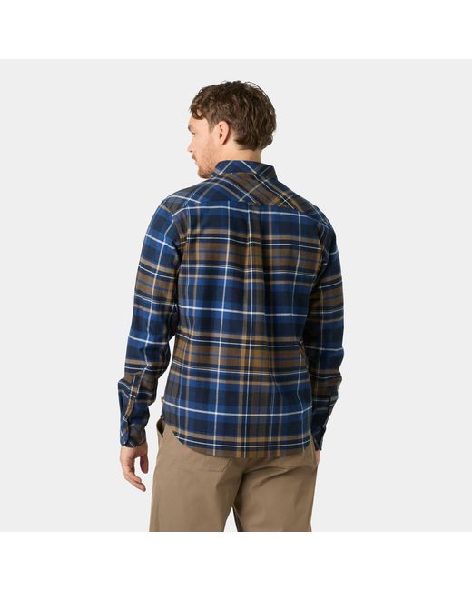Helly Hansen Blue 'Classic Check Long Sleaves Flannel Shirt for men