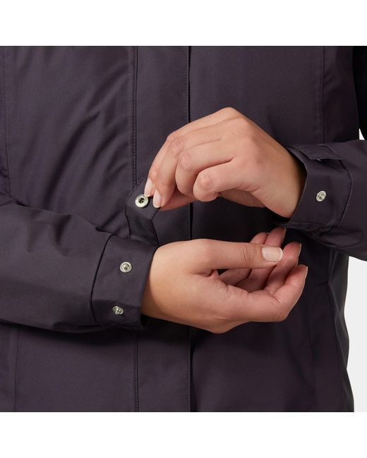 Helly Hansen Blue Aden Long Insulated Rain Coat