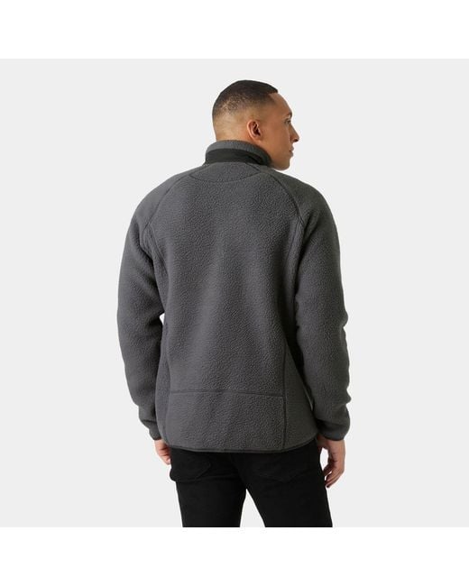Helly Hansen Gray Panorama Pile Fleece Block Jacket for men
