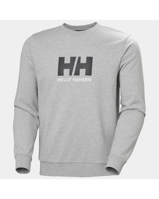 Helly Hansen Gray Logo Crew Sweatshirt for men