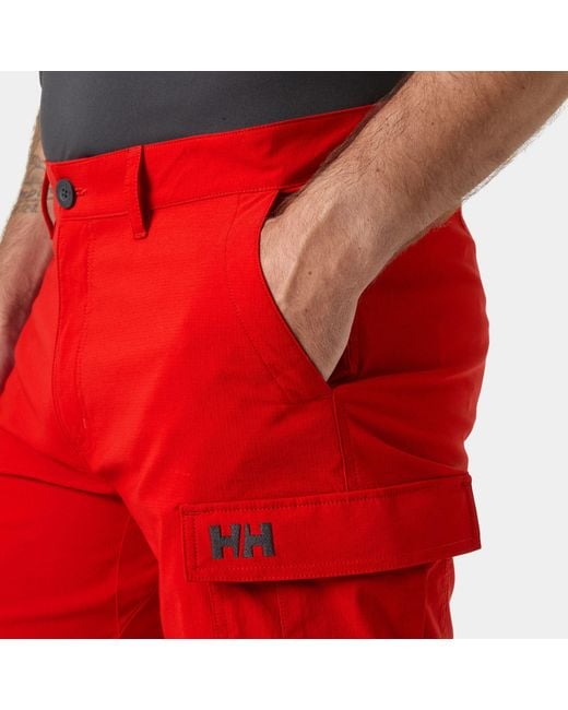 Helly Hansen Red Hh Quick-Dry Cargo Shorts 11" for men