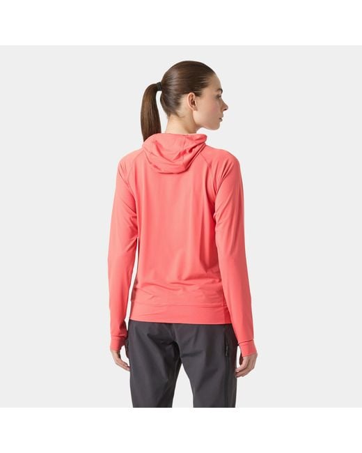 Helly Hansen Red Shine Solen Half-Zip Sun Hoodie