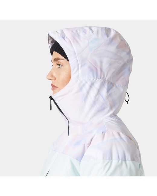 Helly Hansen White Nora Short Puffy Ski Jacket