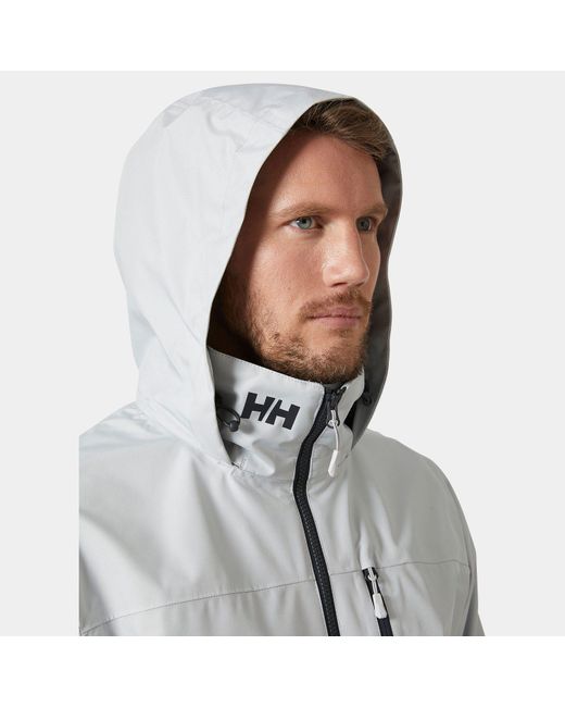 Helly Hansen Gray Crew Hooded Jacket 2.0 for men