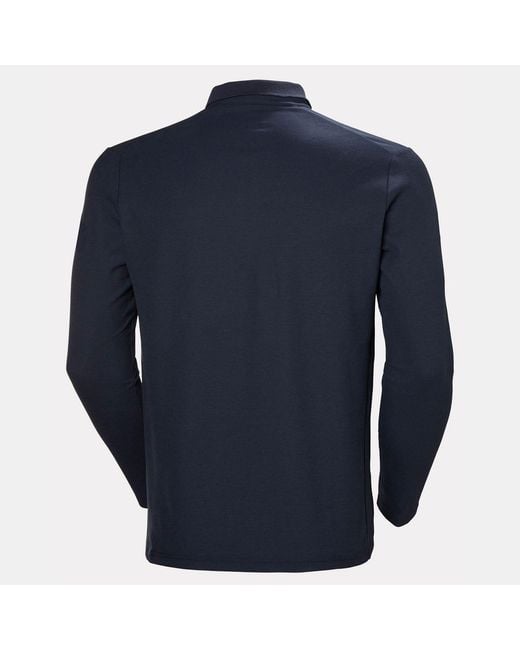 Helly Hansen White Crewline Long Sleaves Polo Shirt for men