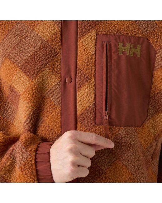 Helly Hansen Brown Panorama Printed Pile Snap for men