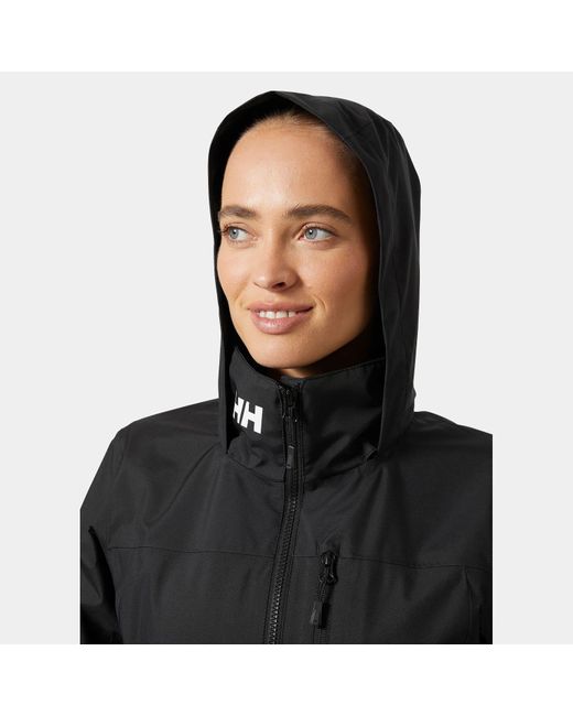 Helly Hansen Black Crew Hooded Jacket 2.0