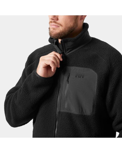 Helly Hansen Black Helly-hansen Panorama Pile Block Jacket for men