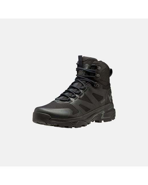 Helly Hansen Black Ascender Mid Helly Tech Waterproof Hiking Boots for men