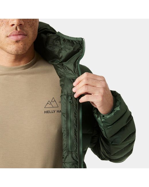 Helly Hansen Green Verglas Hooded Down Jacket 2.0 for men