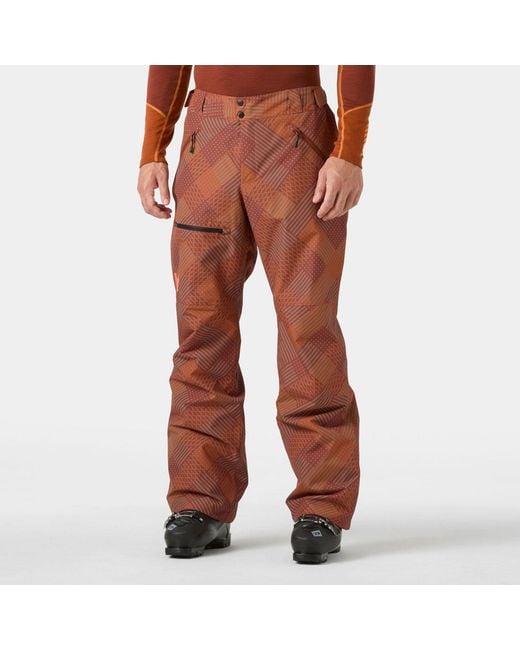 Helly Hansen Brown Sogn Insulated Cargo Ski Pants for men