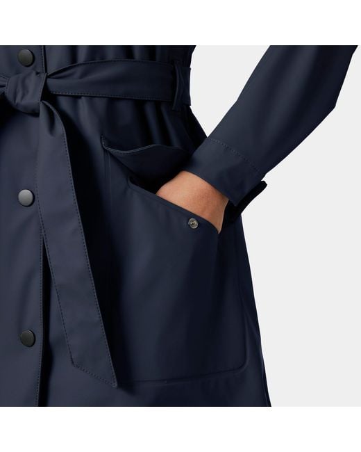 Helly Hansen Blue Lyness Ii Retro 3/4 Length Rain Coat