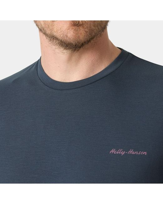 Helly Hansen Blue Skog Recycled Graphic T-shirt Mens for men