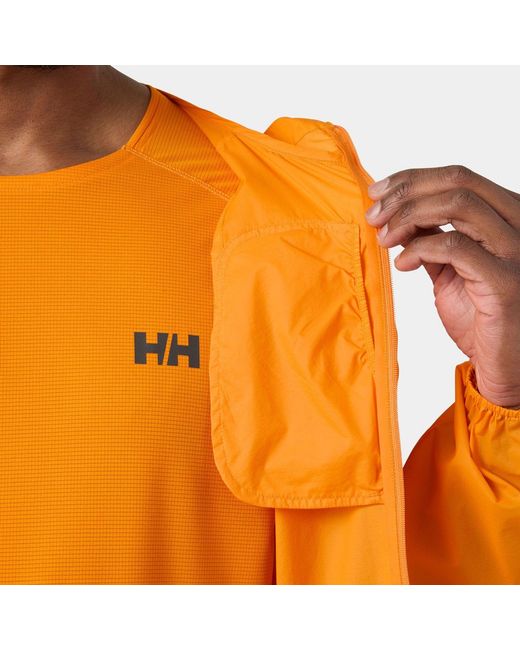 Helly Hansen Orange Trail Windbreaker Jacket for men
