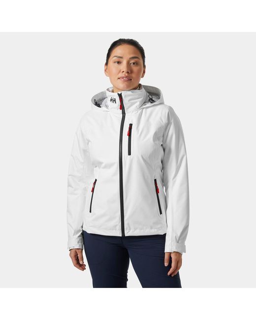 Crew Hooded Midlayer Sailing Jacket 2.0 Mujer Helly Hansen de color Gray