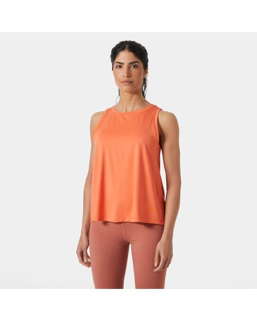 Helly Hansen Orange Tech Split Back Tank 2.0