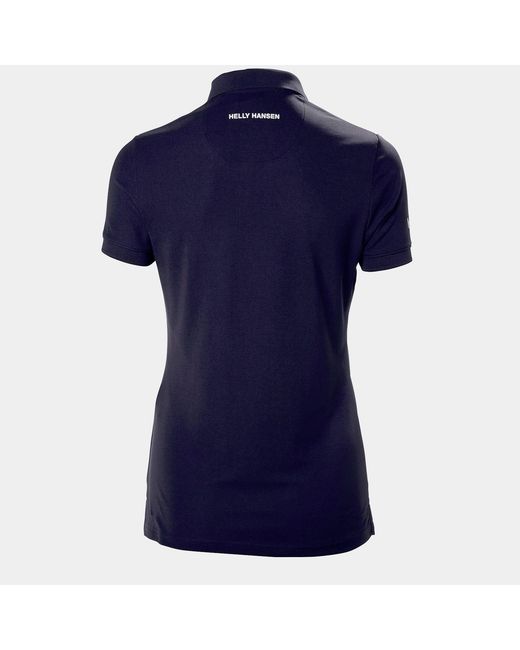 Helly Hansen Blue Crewline Quick-Dry Stretch Polo Shirt for men
