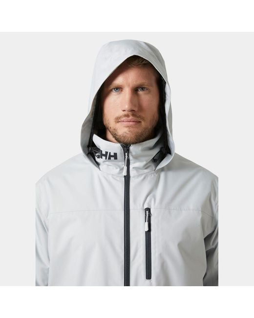 Helly Hansen Gray Crew Hooded Midlayer Jacket 2.0 for men