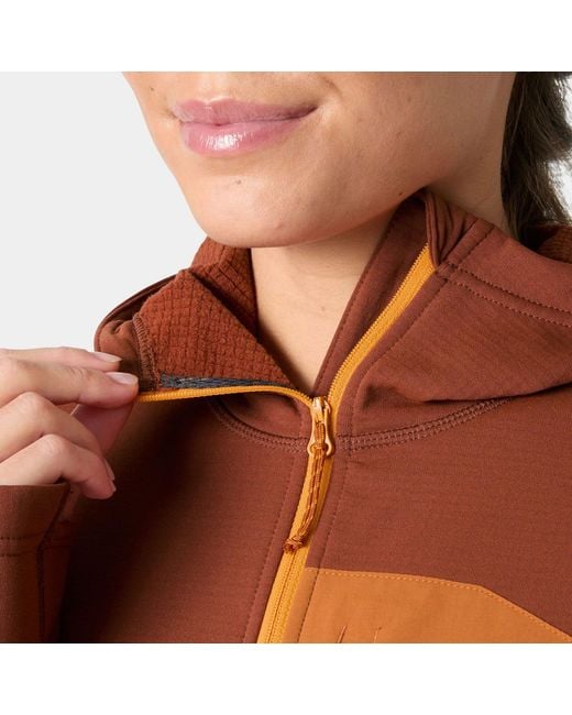 Helly Hansen Brown Versalite Hooded Fleece Jacket