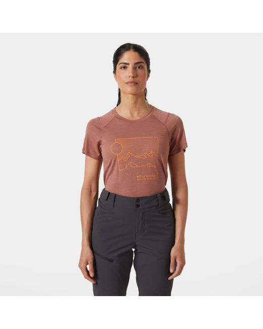 Helly Hansen Red Hh Durawool Graphic T-Shirt