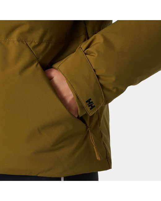 Helly Hansen Green Nora Short Puffy Ski Jacket Brown