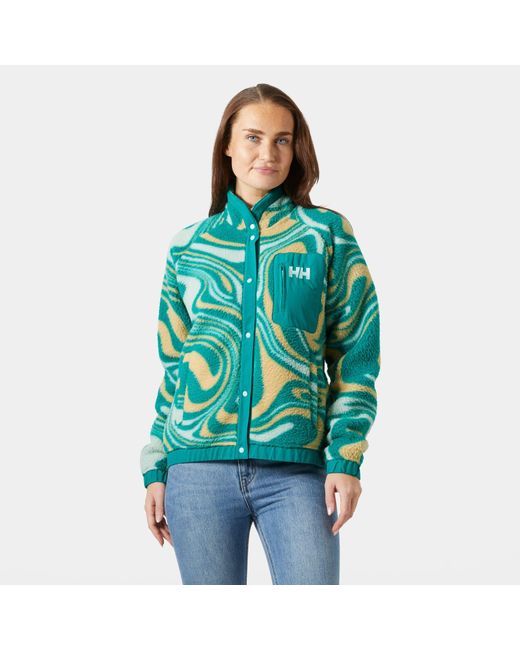 Helly Hansen Green Imperial Printed Pile Snap