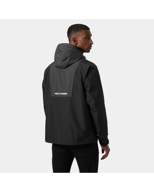 Helly Hansen Black Rig Rain Jacket for men