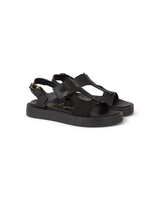 Henry Beguelin Green Muflone & Suede Sandal