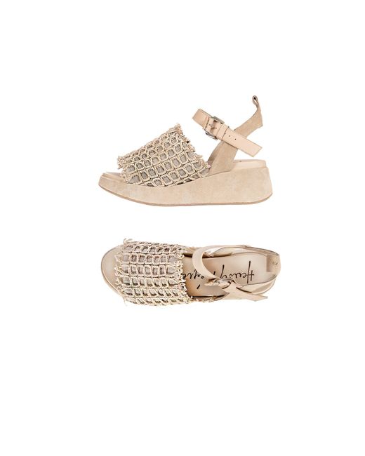 HENRY BEGUELIN ARCHIVE White Platform Sandal Crochet