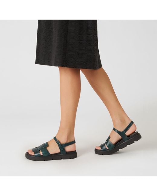 Henry Beguelin Black Patch Lux Sandal