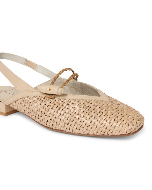 Henry Beguelin Metallic Slingback Braided Strap Intreccio Madreperla