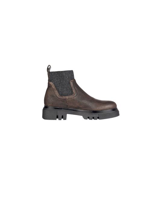 HENRY BEGUELIN ARCHIVE Brown Chelsea Boot Grattato