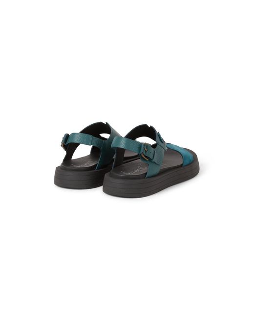 Henry Beguelin Green Muflone & Suede Sandal