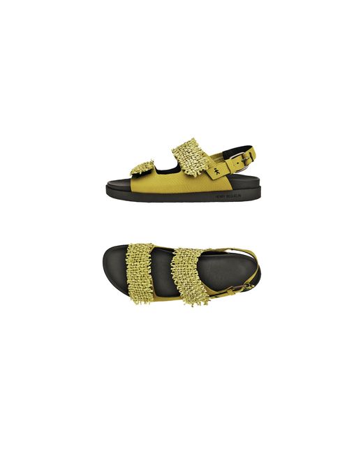HENRY BEGUELIN ARCHIVE Green Sandal Intreccio Madreperla Curry