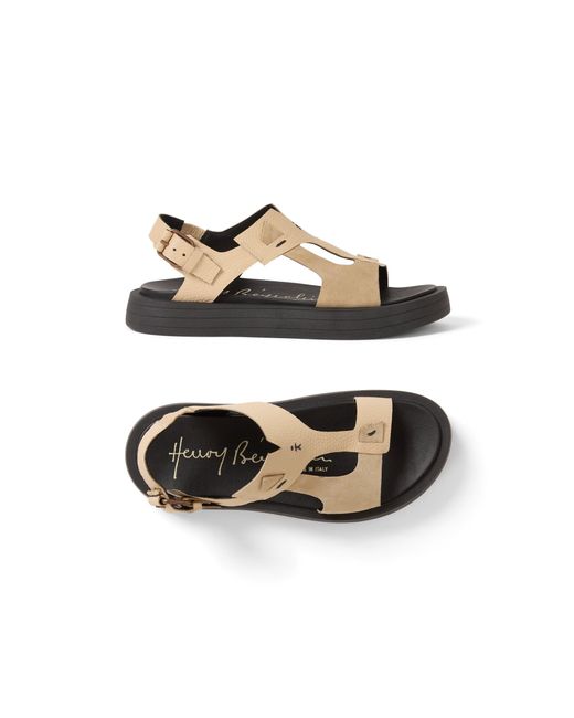 Henry Beguelin Natural Muflone & Suede Sandal