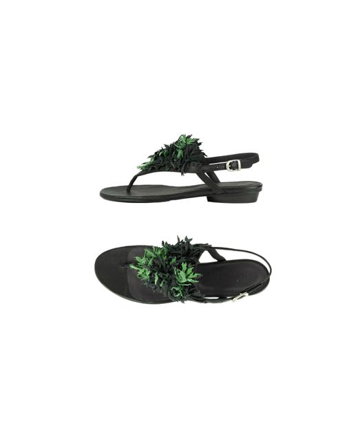 HENRY BEGUELIN ARCHIVE Green Thong Sandal Flowers Ranch