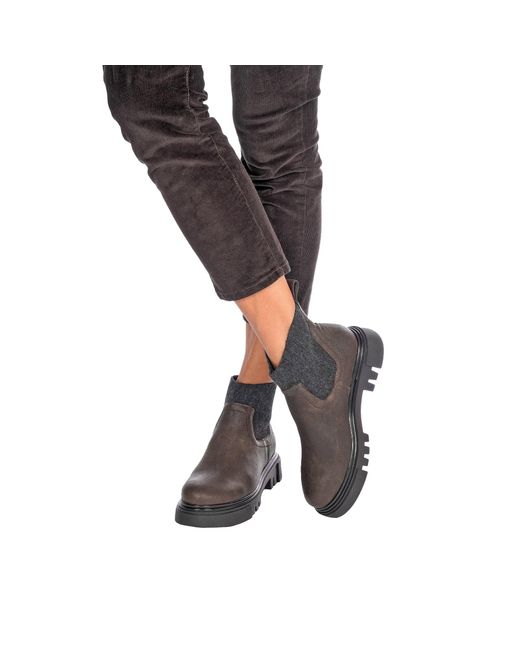 HENRY BEGUELIN ARCHIVE Brown Chelsea Boot Grattato
