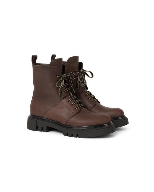 Henry Beguelin Brown Combat Boot