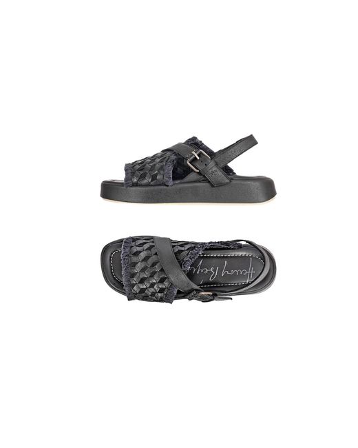 HENRY BEGUELIN ARCHIVE Black Sandal Intreccio 3D