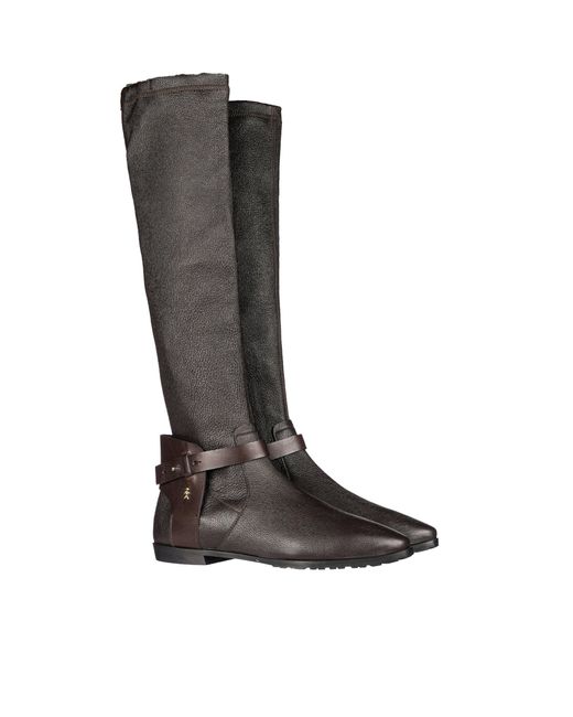 HENRY BEGUELIN ARCHIVE Brown Knee Boot Old Iron Stretch