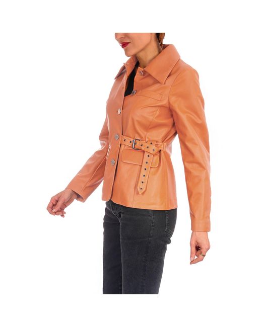 Henry Beguelin Orange Jacket Nappa Caramel
